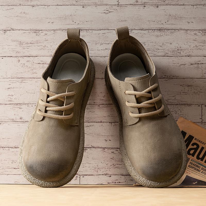 Autumn Men's Shoes, Niche, High-end, Retro Style, Casual, Soft Soled, Men's Leather Shoes