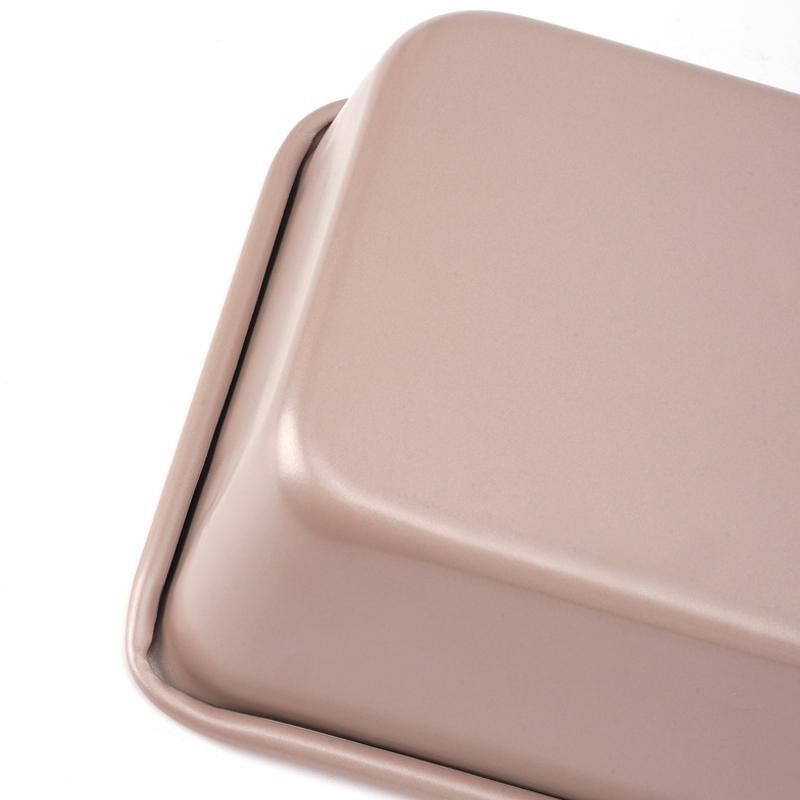 1PC 0.8mm Thickness 9 Inch Heavy Duty Carbon Steel Loaf Pan Nonstick Coating Rectangular Silver Durable Bakeware for Bread