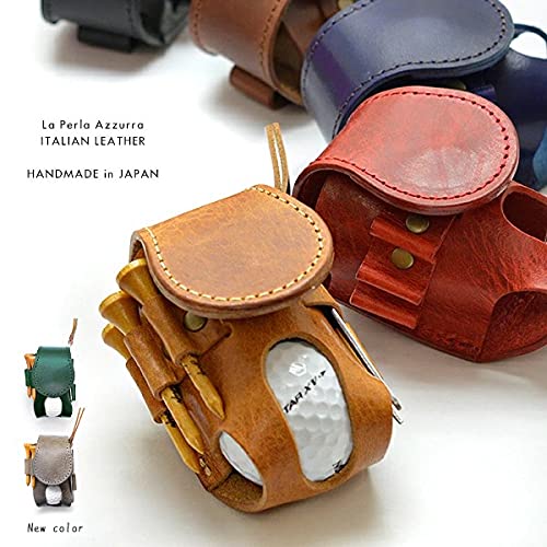 Luxurious all-leather gem Genuine leather golf ball case Made in