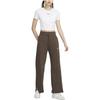 Nike Solid Color High Waist Casual Drawstring Wide Leg Knit Sports Pants Women pants Brown FZ7208-237