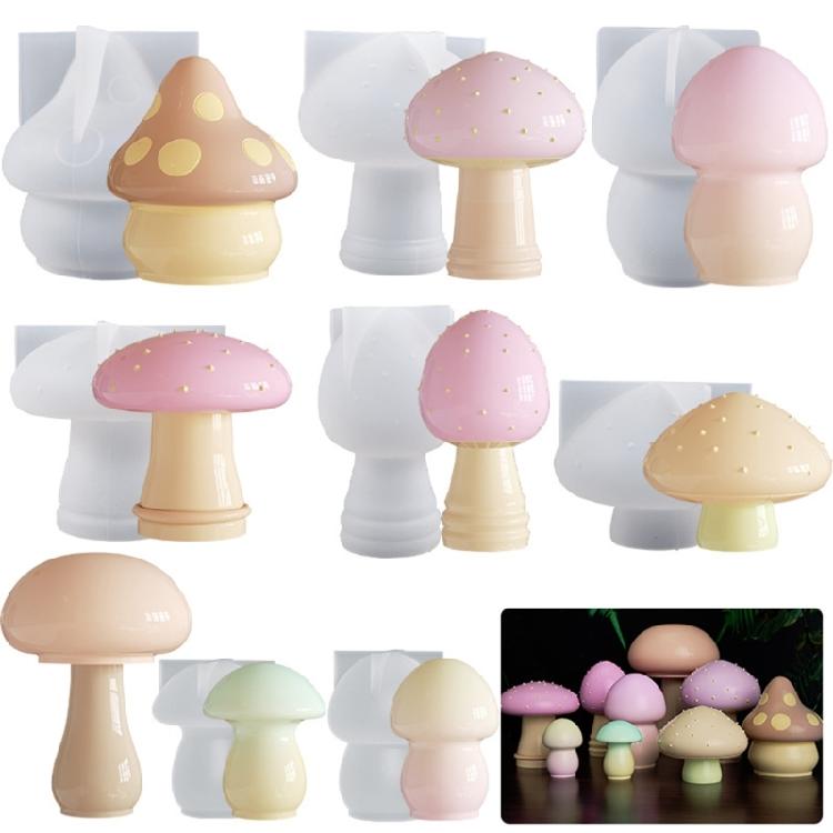 Mushroom Silicone Mold for Epoxy Resin Casting Home Decors Scented Candle DIY Soap Making Mould 3D Mushroom Resin Molds