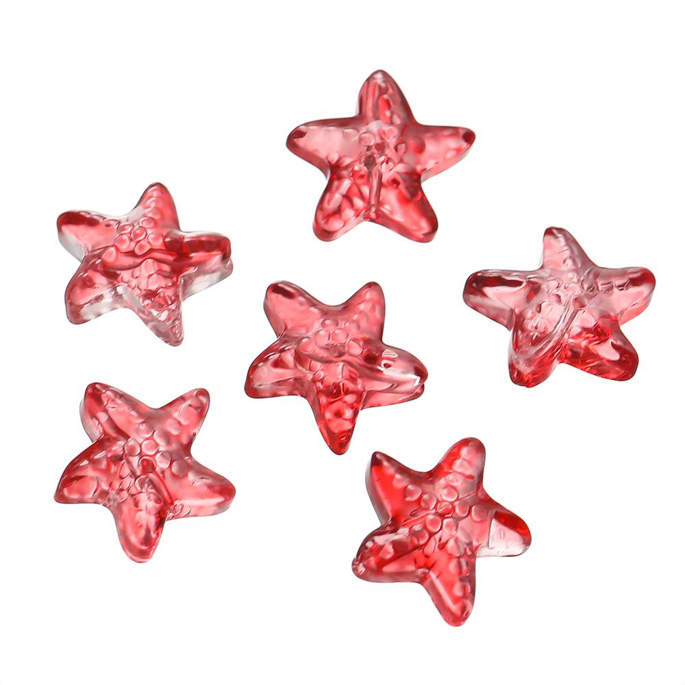 10pcs Colorful Glass Starfish Beads Star Czech Glass Loose Spacer Beads For DIY Bracelet Phone Chain Jewelry Making Accessories