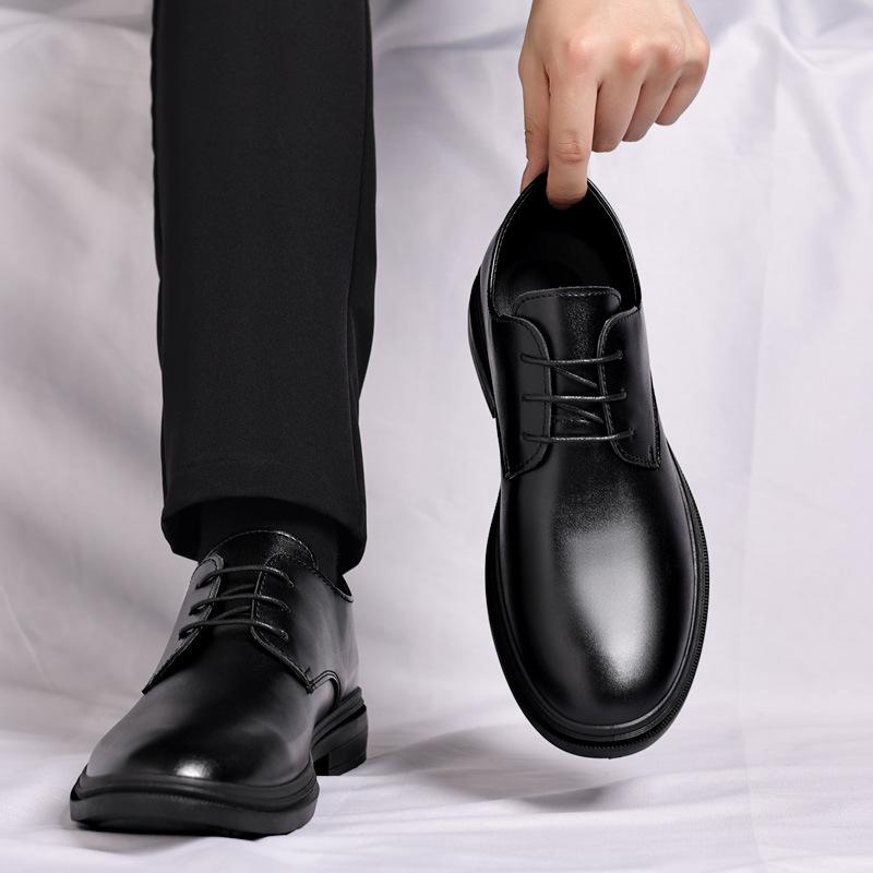 Summer new soft leather beanie shoes business men's casual leather shoes men's shoes men's derby shoes