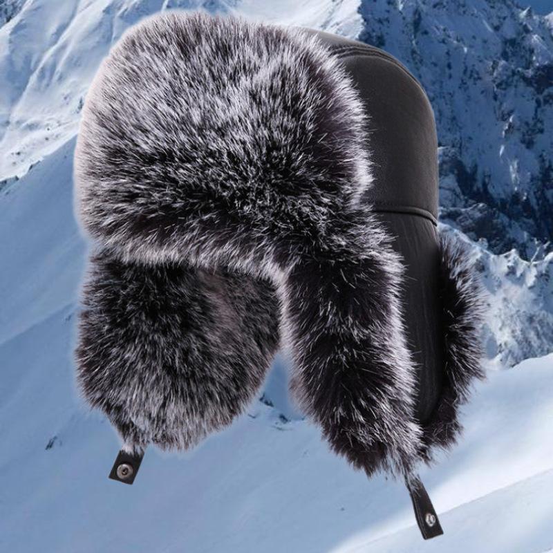 Winter men's fashion cold hat outdoor travel warm hat fleece thickened ear protector cotton hat