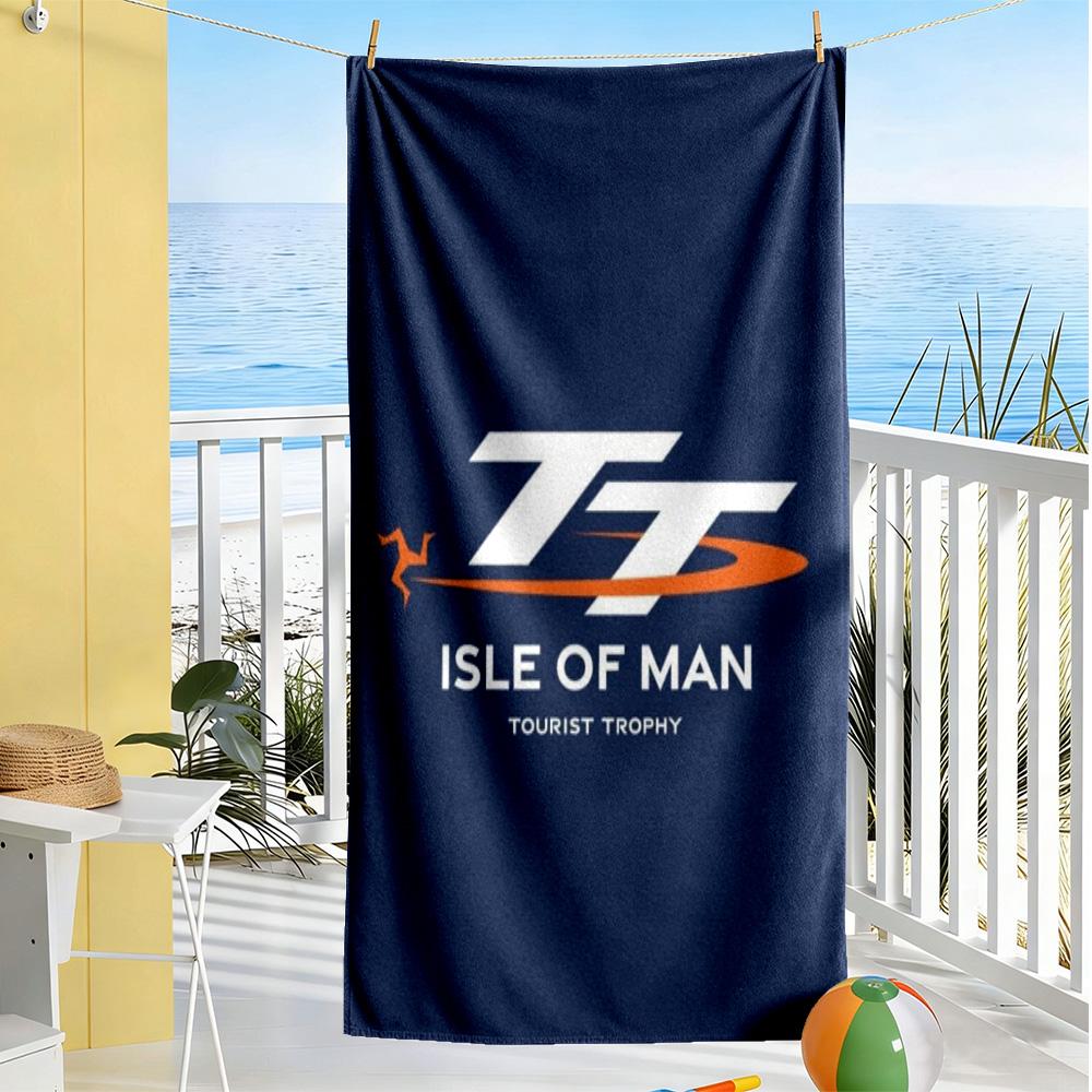 Isle Man Tt Beach Towel Soft Durable Quick-Dry Comfortable Lightweight Suitable for Swimming, Gym, Camping, Yoga Vacation