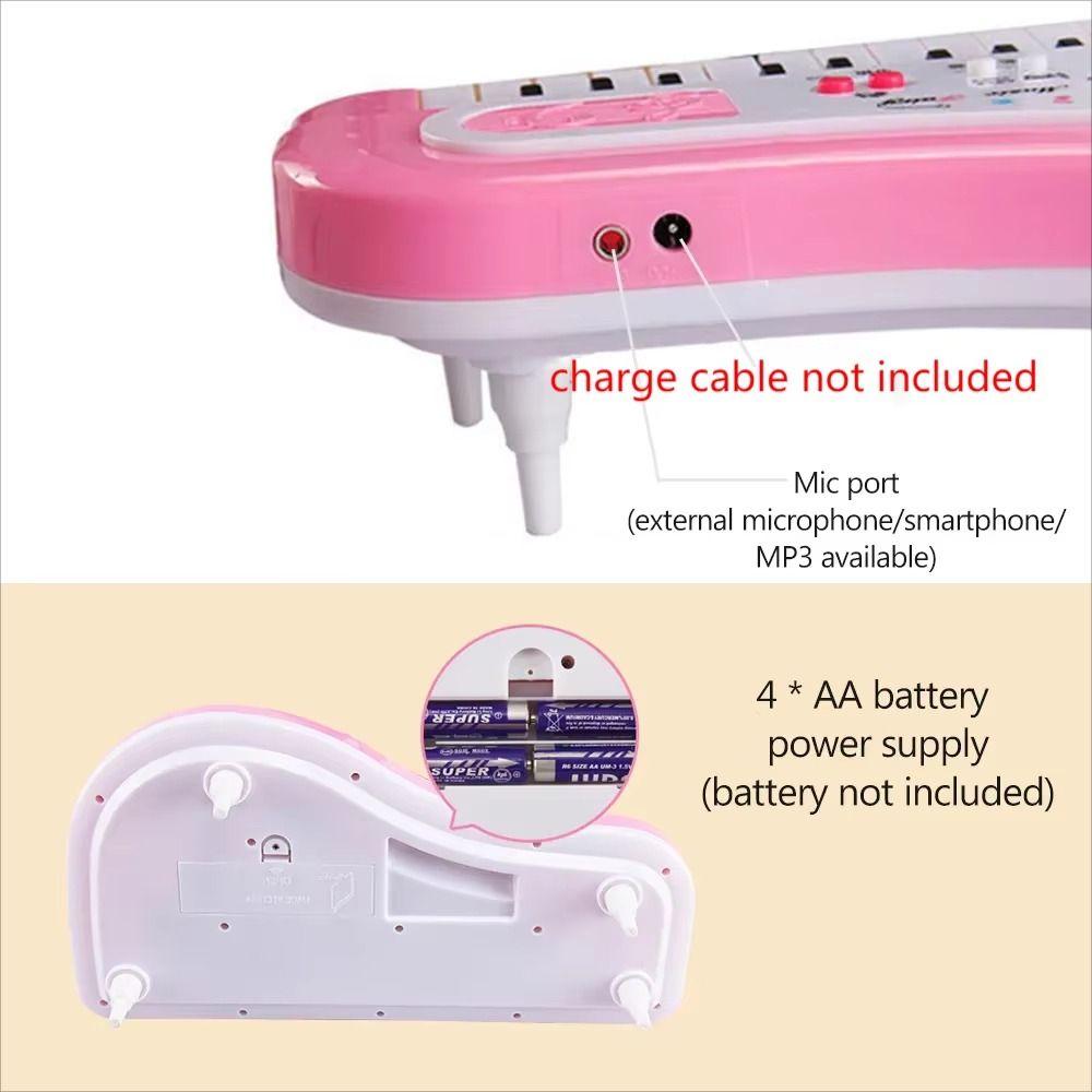 Simulation 37 Key Piano Musical Toy Plastic Kids Electronic Piano  Intelligent Development
