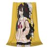 Cartoon Manga Dandadan Action Comedy Creative Blanket Portable Flannel Sofa Throw Blanket for Bedroom Outdoor Throws Bedspread