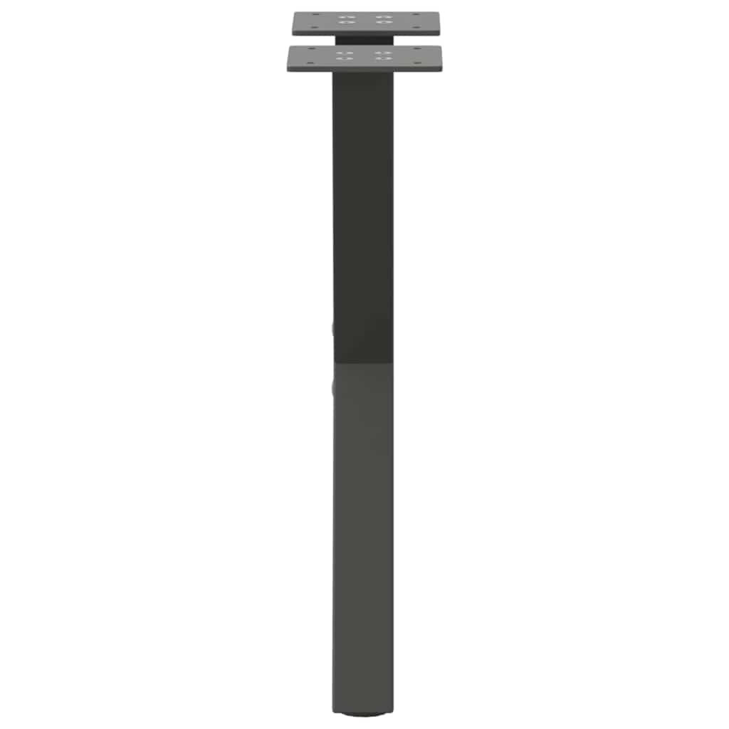 Vidaxl Coffee Table Legs, 2 Pcs, Anthracite, 38X(42-43) Cm, Steel