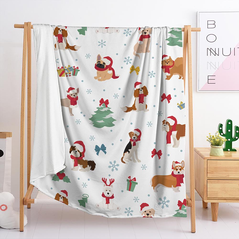 Blanket Flannel Blanket Christmas Plaid 3D Digital Printing Blanket Blanket