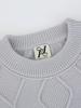 Amadyu Cable Crop Label Knit_Gray
