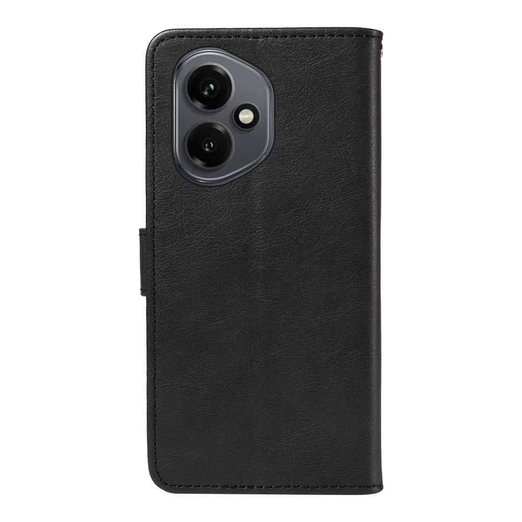 Pro Honor 400 5G (Globální) Kožené pouzdro peněženka s popruhem Jednobarevný kryt se stojánkem na telefon