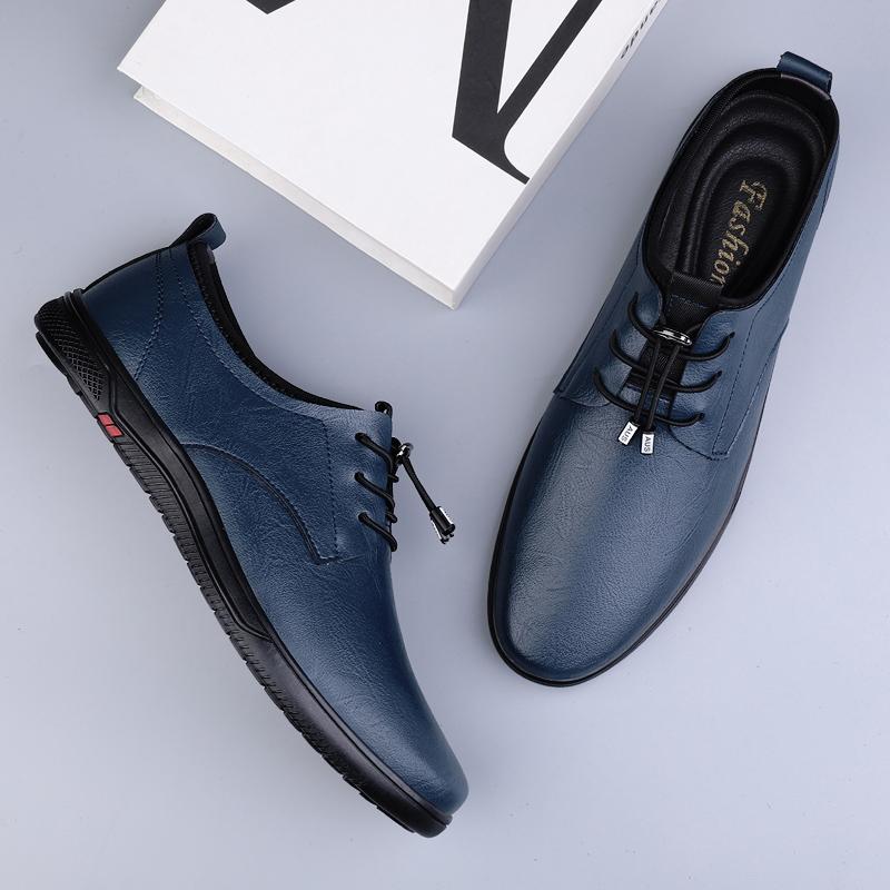 Genuine Leather Men's Oxford Shoes Office Business Casual Shoes Fashion Lace-up Male Formal Dress Footwear Derby Shoes Sneakers