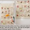 Christmas Advent Calendar Reusable 24 Days Pockets Countdown Advent Calendar Hanging Storage Bag Xmas Holiday Home Wall Decor