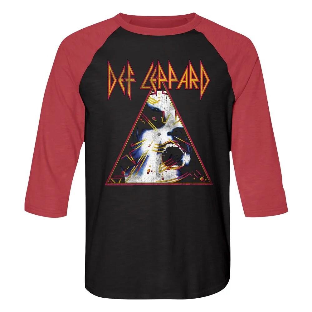 

DEF LEPPARD Mens 3/4 Sleeve Raglan T-Shirt HYSTERIA Licensed Sizes SM2XL Unisex T-Shirt S