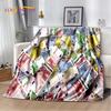3D Dollar Euro Pound Money Rich Cartoon Soft Plush Blanket,Flannel Blanket Throw Blanket for Living Room Bedroom Bed Sofa Gift