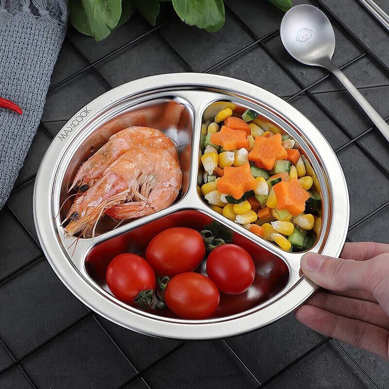 MAXCOOK 304 Stainless Steel Divided Lunch Tray