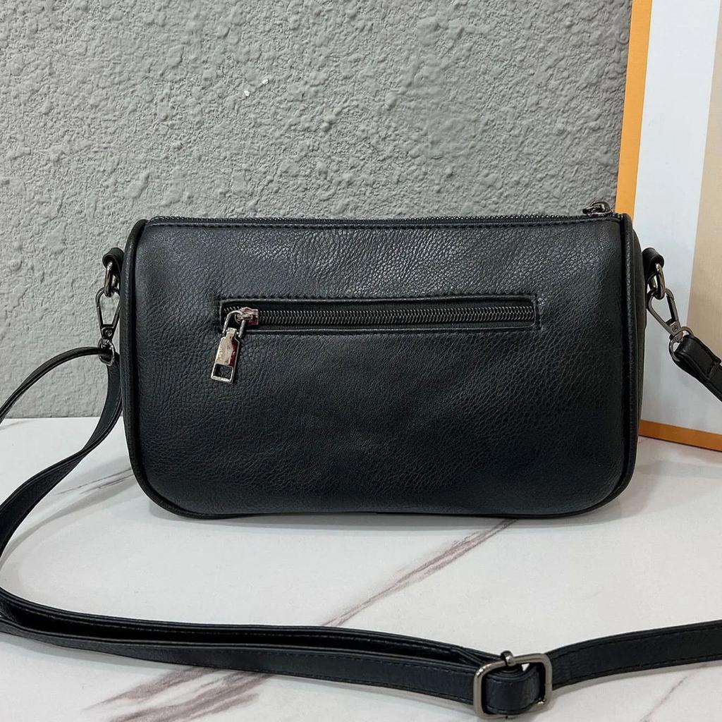 Shoulder Messenger Bag with Skull Design Black Studs Y2K Street Motorcycle Punk Wind Bag Halloween New