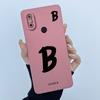 Lucky Initial Letter Phone Case For Xiaomi Mi A2 (Mi 6X) Casing Full Protect Camera Lens Shockproof TPU Soft Matte Cover Bumper