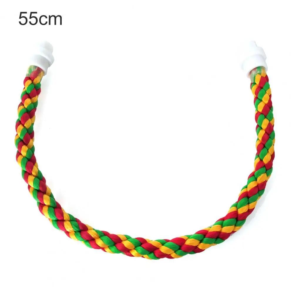 30/55/80/105cm Kleurrijk Papegaaitouw Hangend Gevlochten Parkiet Vogelkooi Kaketoe Speelgoed Huisdier Standaard Accessoires Ladder Schommel Benodigdheden