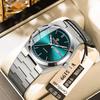Binbang BINBOND Men's Stainless Steel Business Casual Quartz Watch with Thin Double Calendar Buckle