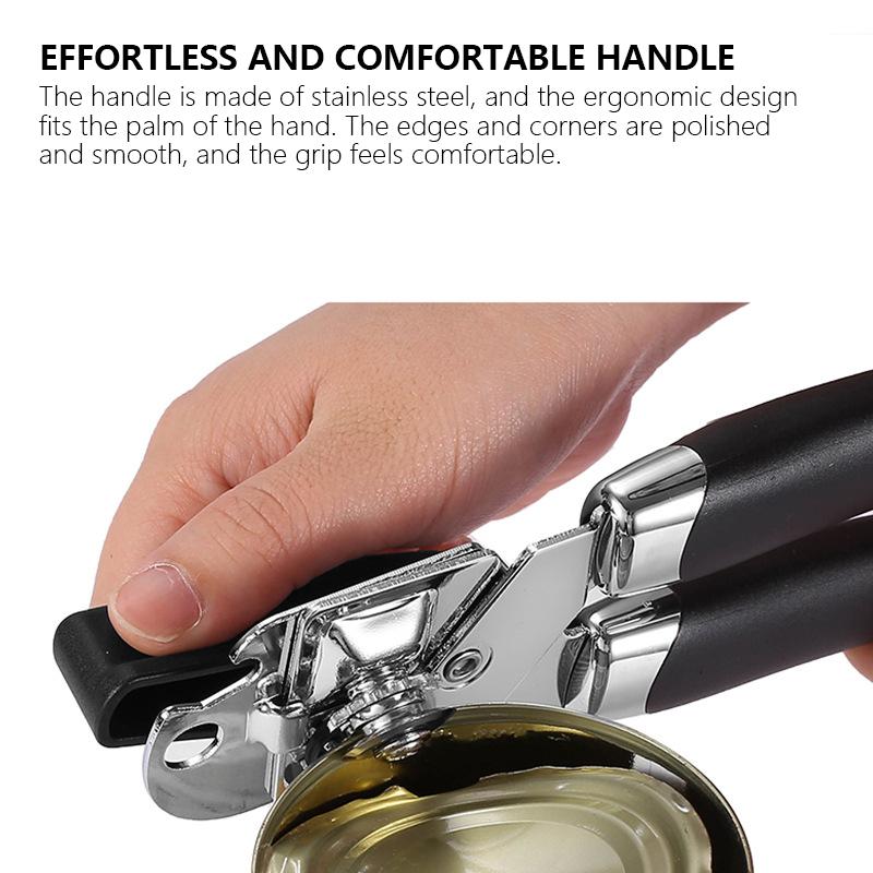 Can Opener Professional Ergonomic Kitchen Tool Manual Side Cut Can Openers Drink Bottle Opener Knife For Cans Lid Kitchen Gadget