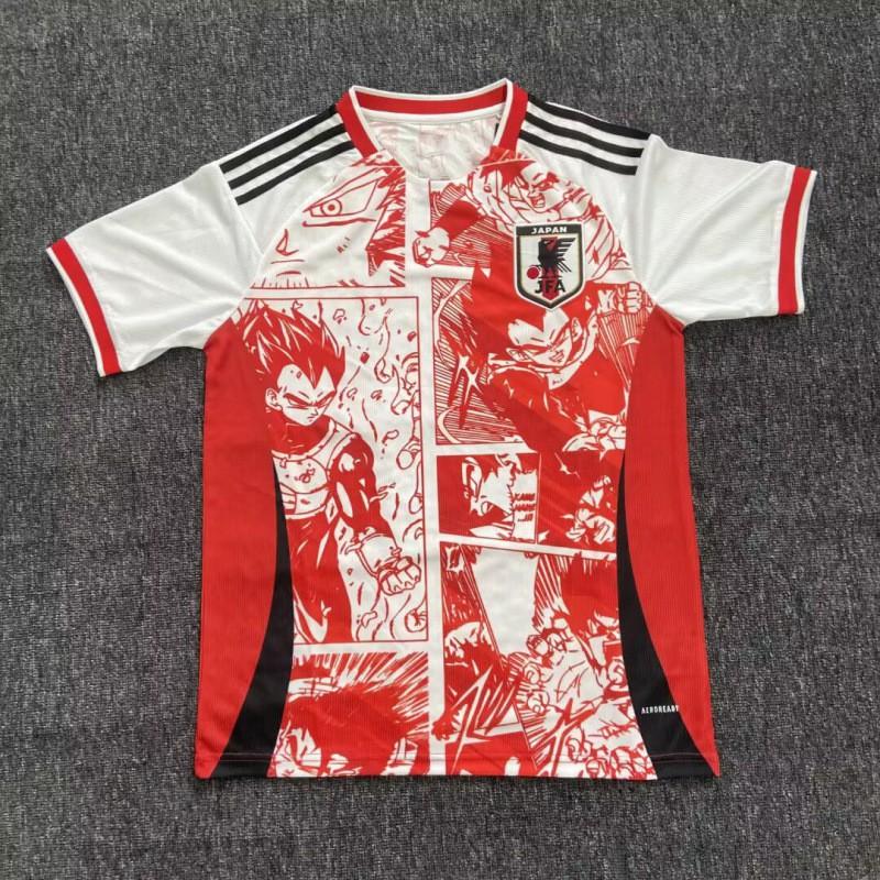 Kurzärmeliges Fußballtrikot inspiriert von der japanischen Nationalmannschaft Anime-Kollaboration Dragon Ball One Piece Naruto