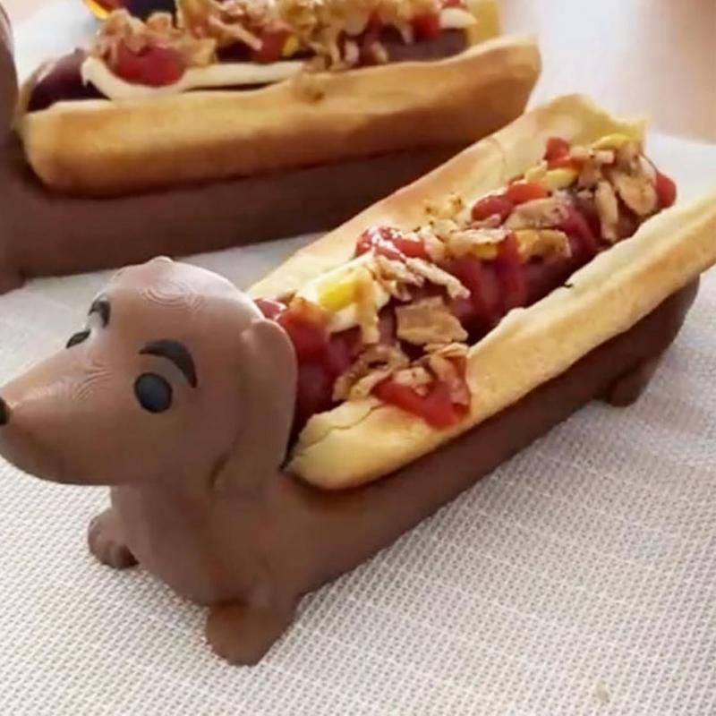 1PC Dachshund Tray Funny Hot Dogs Sushi Serving Tray Candy Dish Dachshund Dinner Plate Cute Shaped Sandwiches Puppy Dinnerplate