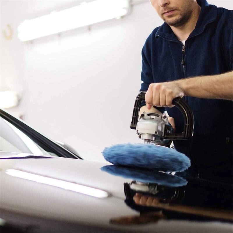 10Pcs 10Inch Car Polishing Pad Auto Soft Microfiber Bonnet Polisher Soft Wool Wax Wash Buffer Cover Cleaning Tools Accessories