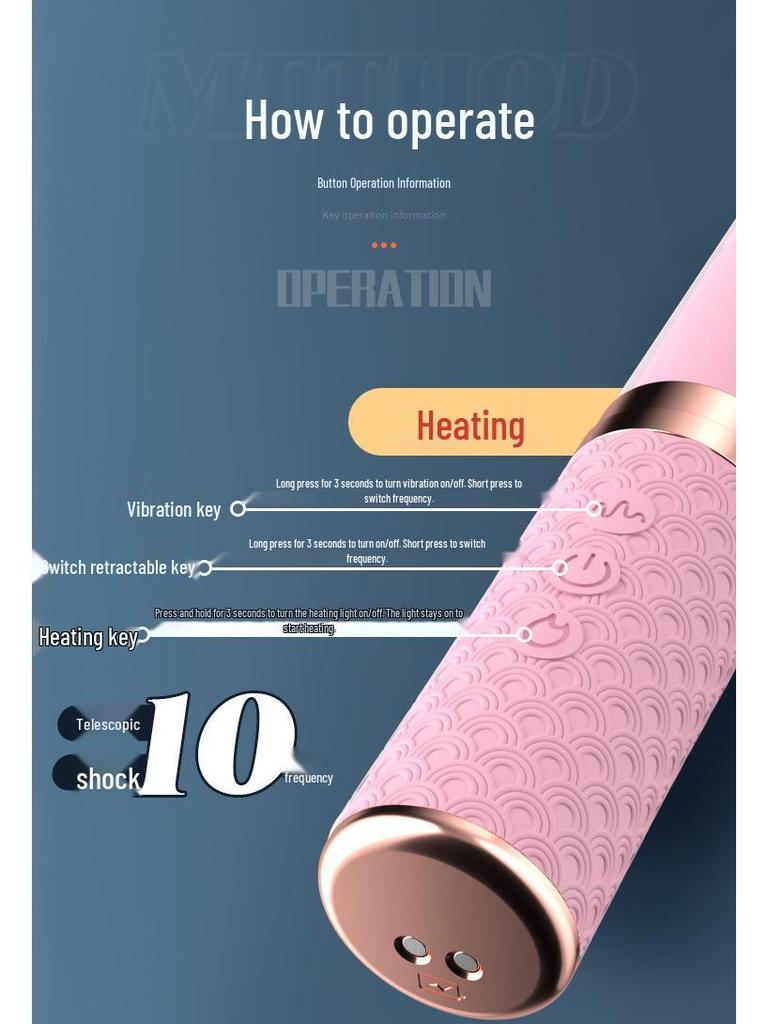 Women's Vibrating Massage Wand with Telescopic Motion and Stimulating Functions