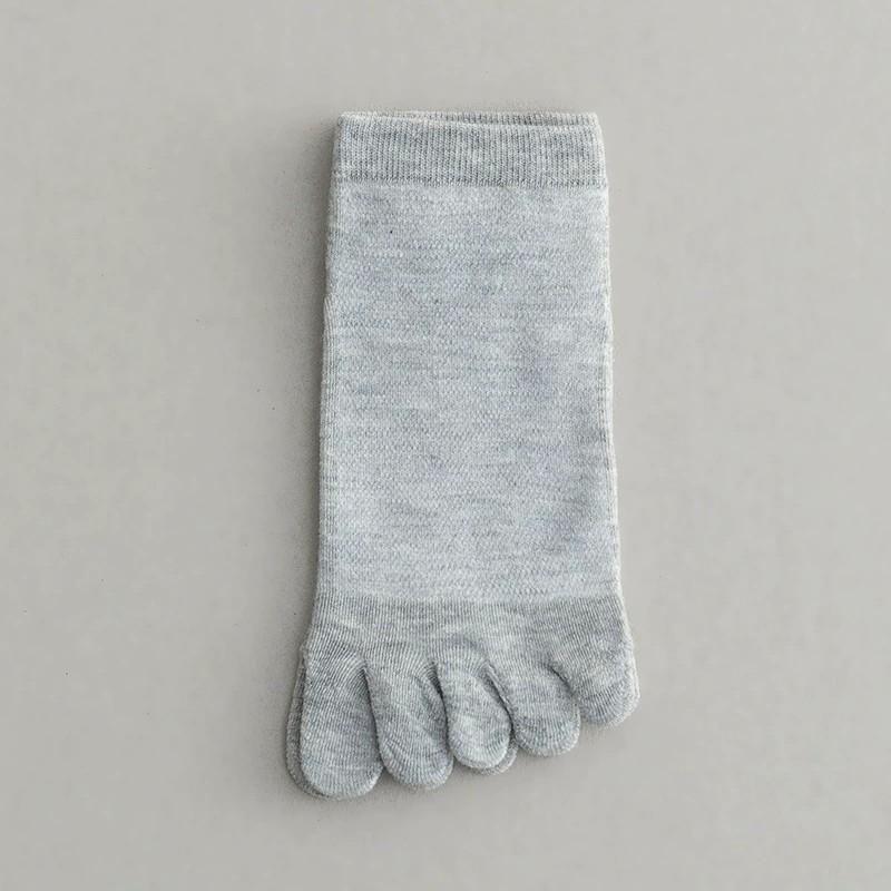 1/5 Pairs Men Five Finger Knitted Cotton Short Socks Summer Thin Mesh Fashionable Novel Suitable Casual Sports Boat Socks