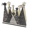 Christmas Tree Napkin Holder Wooden Holder, Freestanding Tissue Dispenser with Star And Snowflake Decor, Winter Holiday Table Decor Decorative Festive