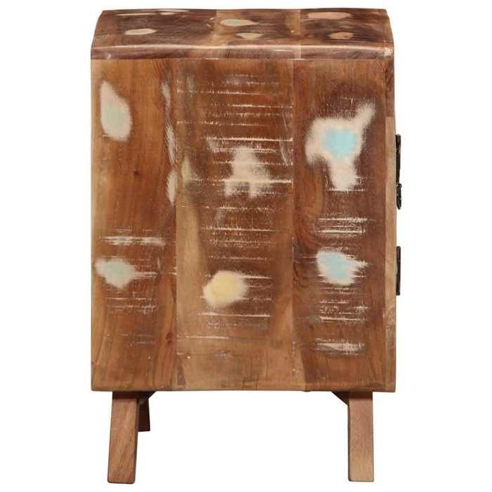 VidaXL Table de chevet 40x32x46 cm bois massif de récupération, armoire de lit, meuble de chambre à coucher, table de chevet 4104509