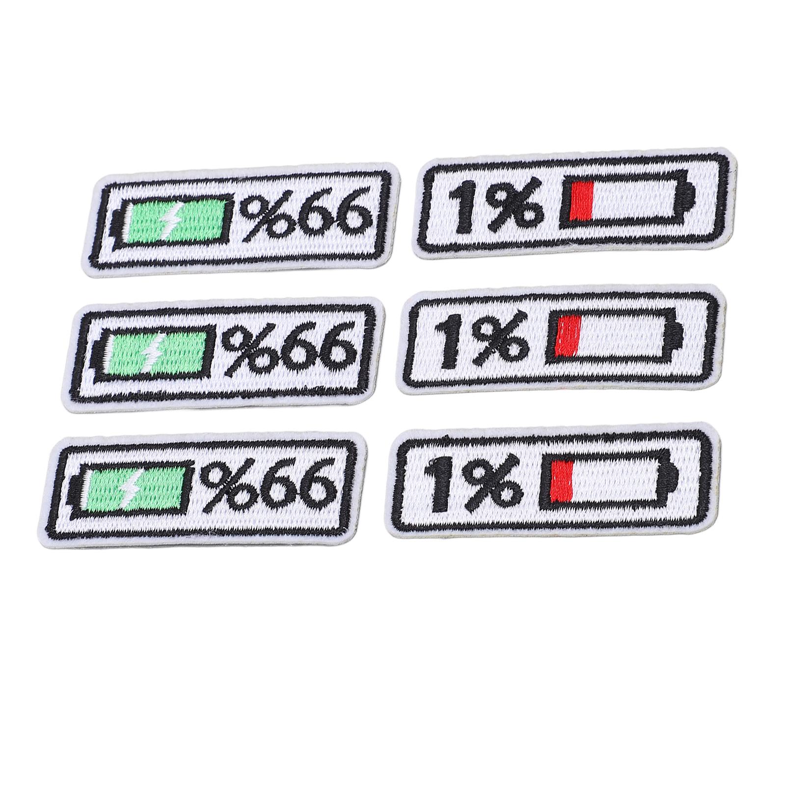 

6 шт., термонаклейки, дизайн батареи, безопасные, нетоксичные, прочные, хлопковые, широко применяемые, термонаклейки для