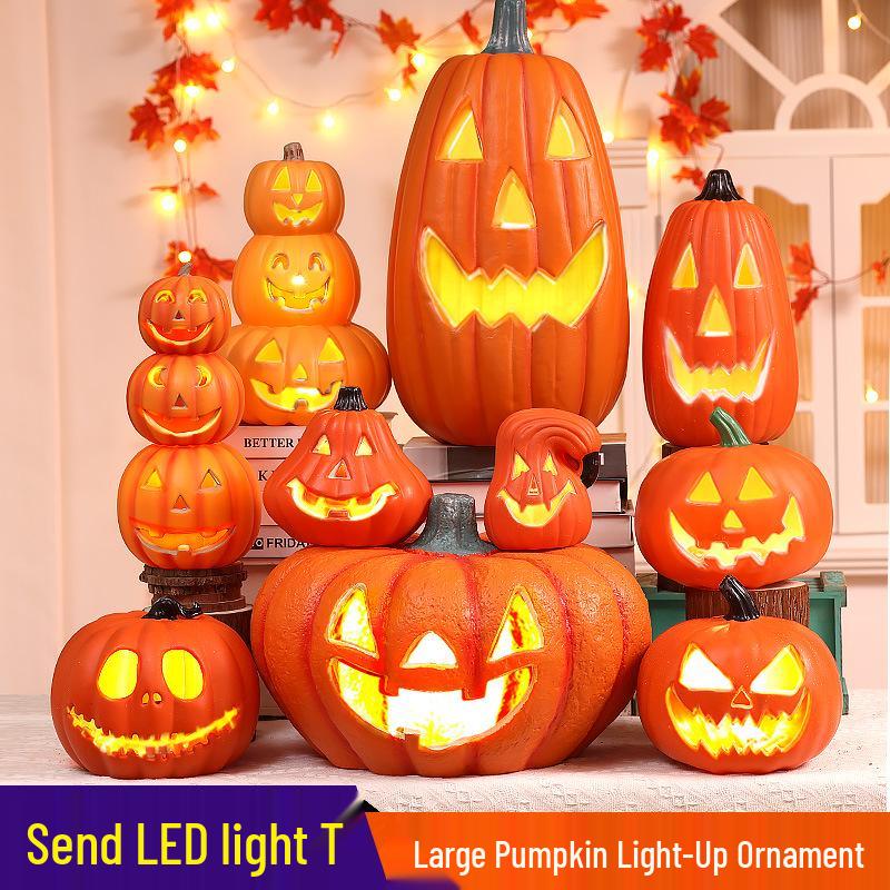 Halloween Glowing Pumpkin Lanterns for Shopping Mall Decor and Courtyard Ornaments
