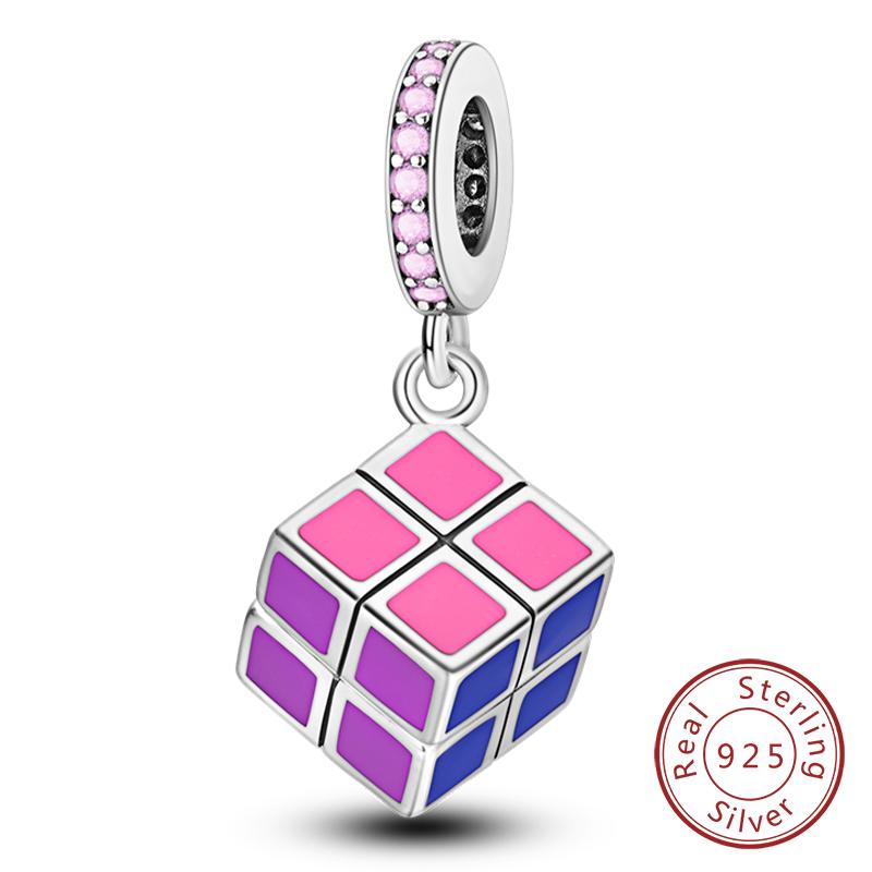 Charm Copper Pink Pendant Charm Fit Original Charm Bracelet Necklace Beads Diy Jewerlry Accessories