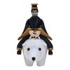 1/2Pcs Qin Shihuang Riding Polar Bear Figurine Qin Dynasty First Emperor Riding Bear Statue Home Office Humorous Desktop Decoration