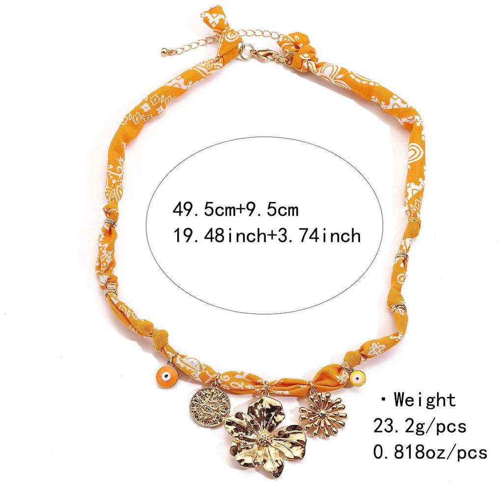 Kenjie Luxury Dopamine Color Bowknot Jewelry Scarf Necklace – Fashion Silk Scarf for Women