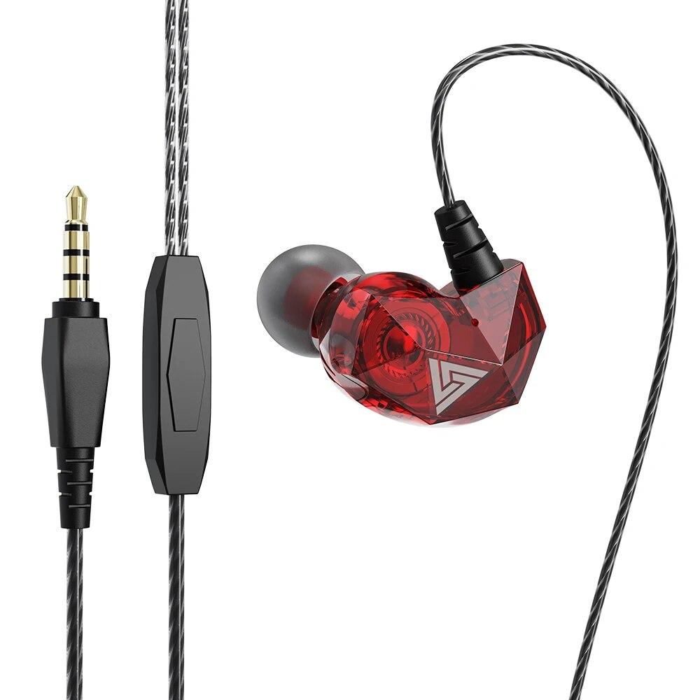 Original QKZ AK2 3.5mm Wired Earphones Dynamic HIFI Bass In-ear Earbuds Music Headphone Sport Noise Cancelling Headset with Mic