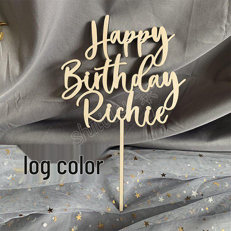 Wooden Cake Topper: Birthday & Wedding Decoration