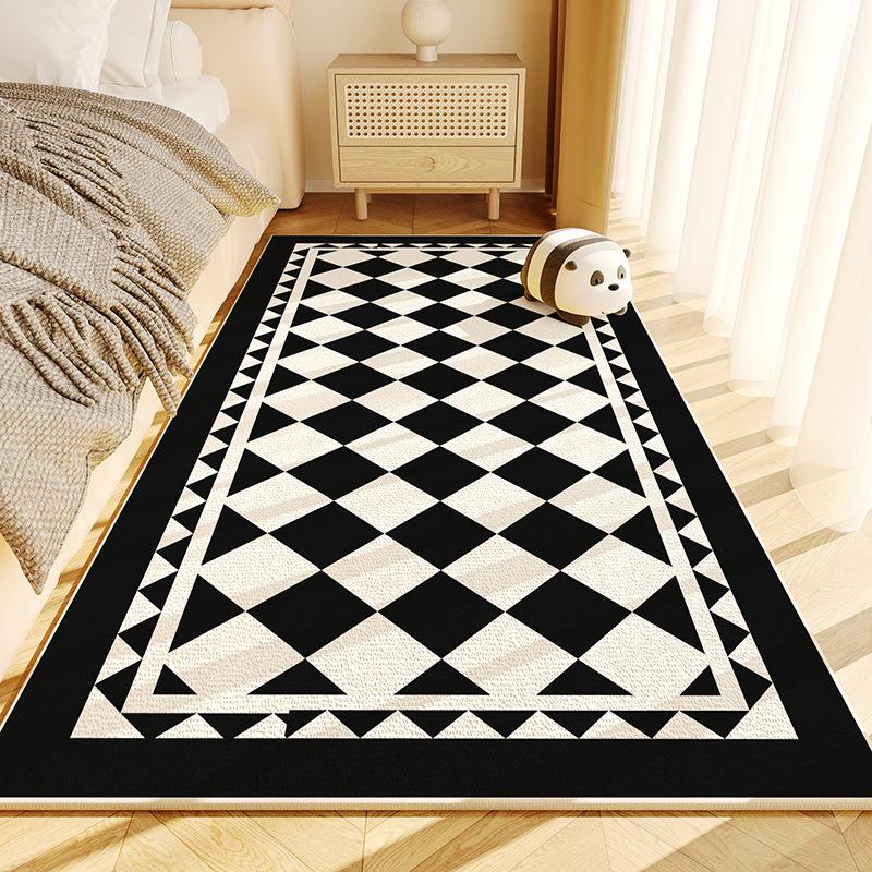 Bettvorleger Schmutzabweisend Verschleißfest Pflegeleicht Bodenmatte Zuhause Wohnzimmer Sofa Couchtisch Rutschfeste Unterlage