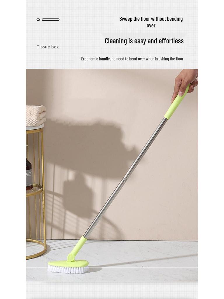 Ergonomic Grout & Toilet Cleaning Brush with Long Handle