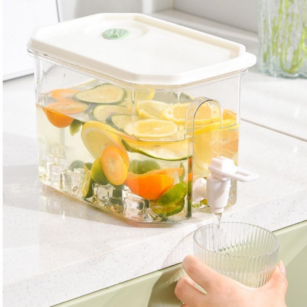 3.5L Cold Water Bucket Summer Dispenser Water Kettle Refrigerator Jug  Fruit Juice Drink Container