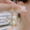 Elegant Micro-Inlaid Diamond Snowflake Tassel Earrings: Versatile, Luxurious, and Exquisite Design for Women