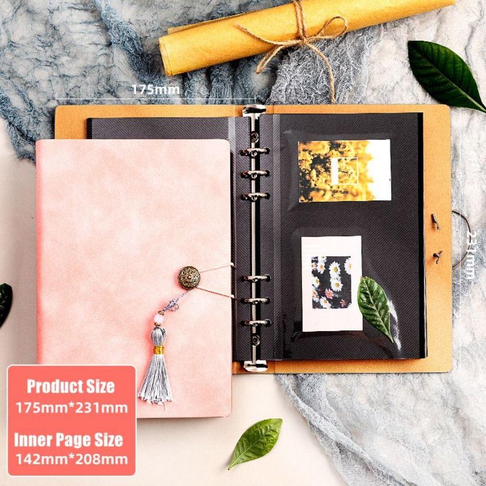 

Portable Photo Album Self Adhesive Scrap Book Photo Albums for Travel Wedding Memory Books Style 1