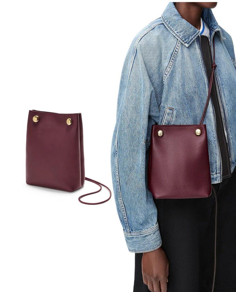 Original 2025 Genuine Leather Bucket Phone Bag - Fashionable, Simple, Exquisite Single Shoulder Crossbody Bag