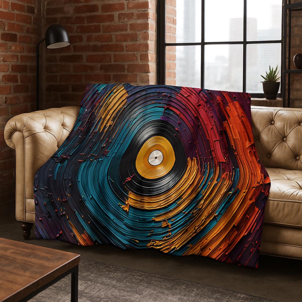 DJ Screen Record Flannel Blanket,Warm and Cozy Soft Throw Blanket for Home Bedroom Bed Sofa Office Travel Picnic Cover Kid Gift