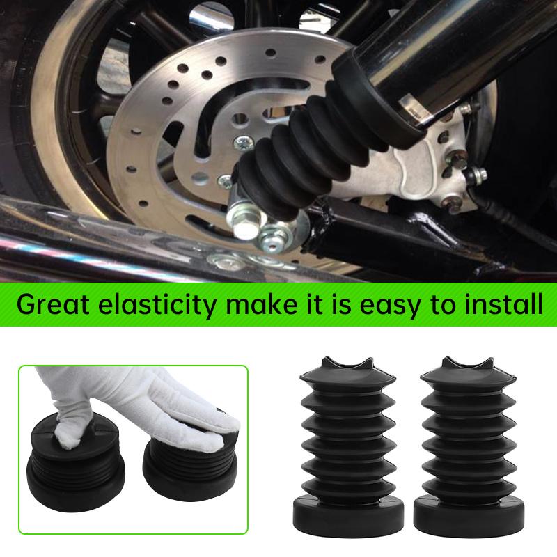 Black Motorcycle Accessories Rear Fork Boots Shock Absorber Covers Protector For Harley Touring FLHR FLHT FLHX FLTRX 1997-2013