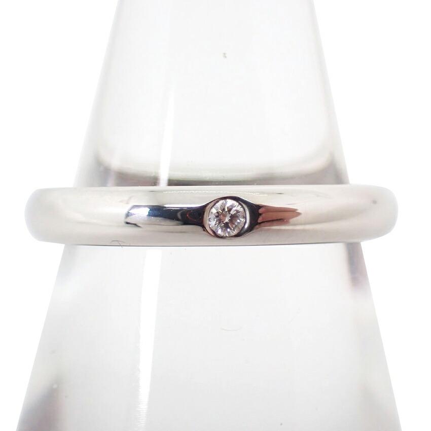 [Pre-owned] TIFFANY Pt950 Diamond Stacking Band Ring, Size 9, J44-5