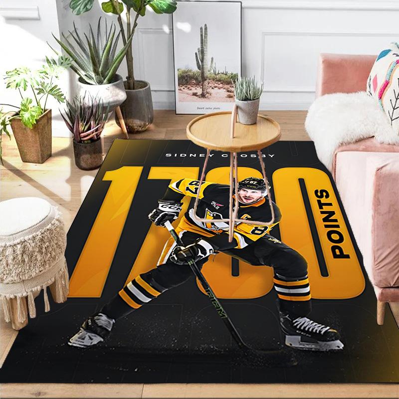 Pittsburgh Hockey Player Crosby Area Rug Suitable for Indoor And Outdoor,Carpets for Homes, Offices, Living Rooms,Home Decor,Christmas Gift