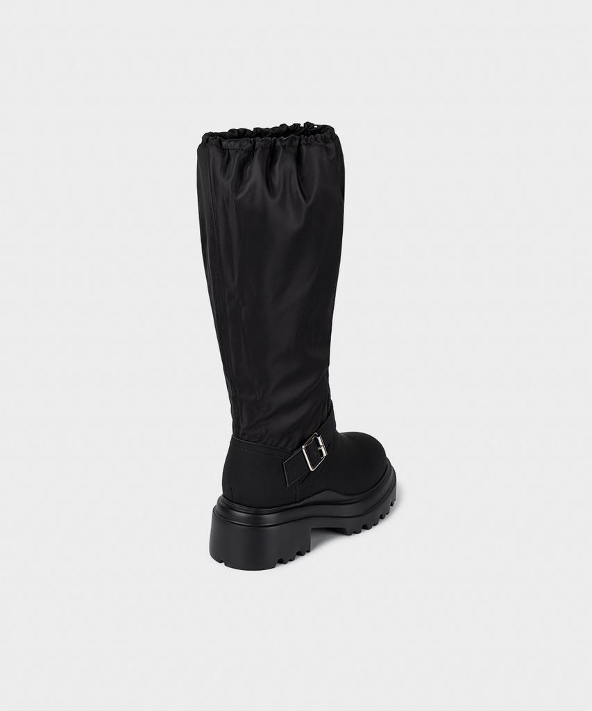 Khiho City Buckle Slouch Rain Boots 2 Colors